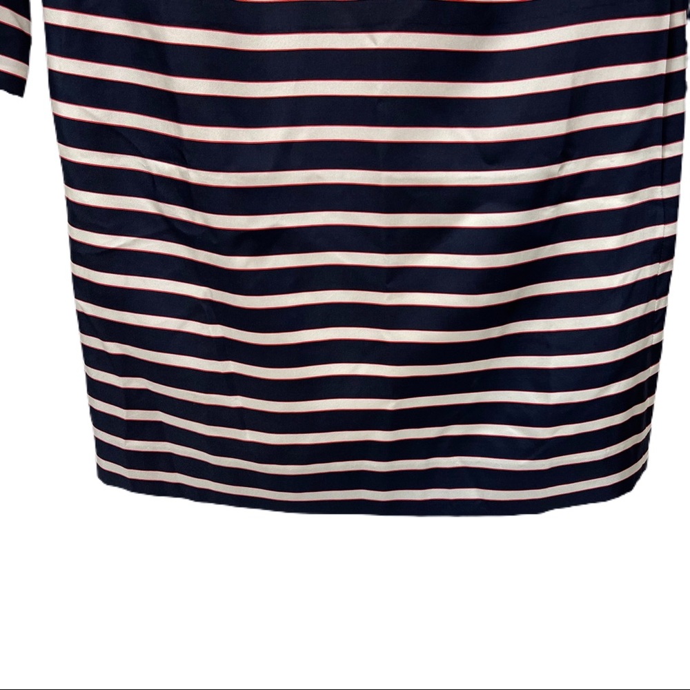 J.Crew 100% Silk Striped Sheath Dress 00 With Pockets Dead Stock - Picture 7 of 13